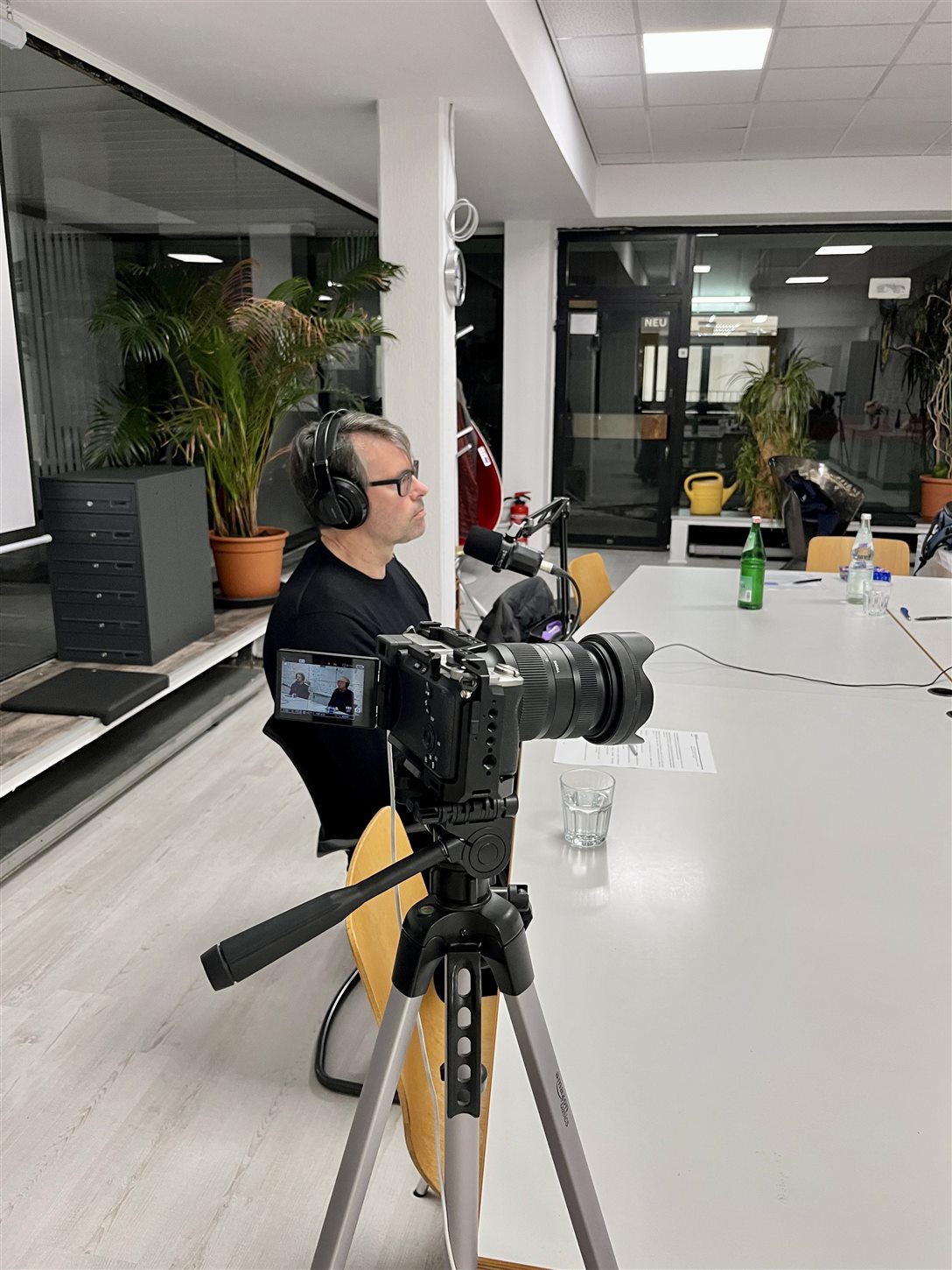 Blick hinter die Kulissen des Podcast-Setups